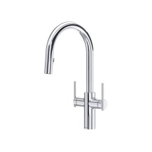Riobel LT801C - Lateral™ Two Handle Pull-Down Kitchen Faucet With C-Spout