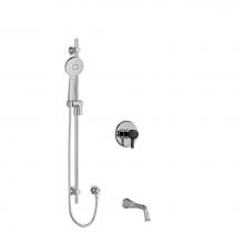 Riobel KIT1244MMRDJCBK - 1/2'' 2-way Type T/P (thermostatic/pressure balance) coaxial system with spout and hand