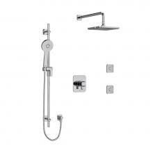 Riobel KIT3545SAC-EX - Type T/P (thermostatic/pressure balance) 1/2'' coaxial 3-way system, hand shower rail, e