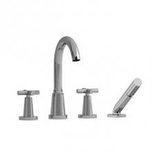 Riobel PA12+C - 4-piece deck-mount tub filler with hand shower