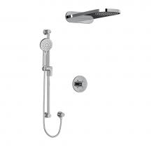 Riobel KIT2745EDTM+C-SPEX - Type T/P (thermostatic/pressure balance) 1/2'' coaxial 3-way system with hand shower rai