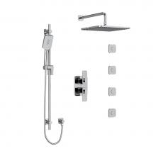 Riobel KIT483EQC - Type T/P (thermostatic/pressure balance) 3/4'' double coaxial system with hand shower ra