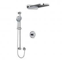 Riobel KIT2745RTC-EX - Type T/P (thermostatic/pressure balance) 1/2'' coaxial 3-way system with hand shower rai