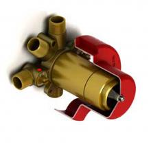 Riobel R45-SPEX - 3-way Type T/P (thermostatic/pressure balance) coaxial valve rough without cartridge PEX