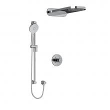Riobel KIT2745RUTM+C-SPEX - Type T/P (thermostatic/pressure balance) 1/2'' coaxial 3-way system with hand shower rai