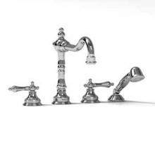 Riobel RT12LC - 4-piece deck-mount tub filler with hand shower