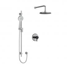 Riobel KIT323MMRDLCBK-SPEX - Type T/P (thermostatic/pressure balance) 1/2'' coaxial 2-way system with hand shower and