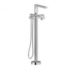 Riobel OD39C - 2-way Type T (thermostatic) coaxial floor-mount tub filler with handshower
