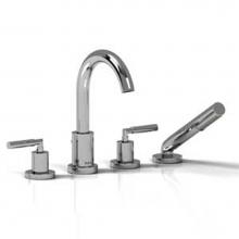 Riobel SY12LC - 4-piece deck-mount tub filler with hand shower