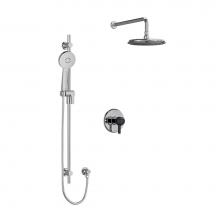 Riobel KIT323MMRDJCBK-6 - Type T/P (thermostatic/pressure balance) 1/2'' coaxial 2-way system with hand shower and