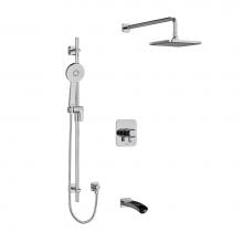 Riobel KIT1345SAC-6-SPEX - Type T/P (thermostatic/pressure balance) 1/2'' coaxial 3-way system with hand shower rai