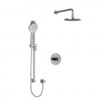 Riobel KIT323RUTM+C-6-EX - Type T/P (thermostatic/pressure balance) 1/2'' coaxial 2-way system with hand shower and