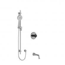 Riobel KIT1244MMRD+CBK-SPEX - 1/2'' 2-way Type T/P (thermostatic/pressure balance) coaxial system with spout and hand