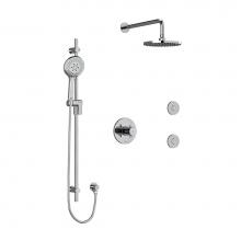 Riobel KIT3545PATM+C-6 - Type T/P (thermostatic/pressure balance) 1/2'' coaxial 3-way system, hand shower rail, e