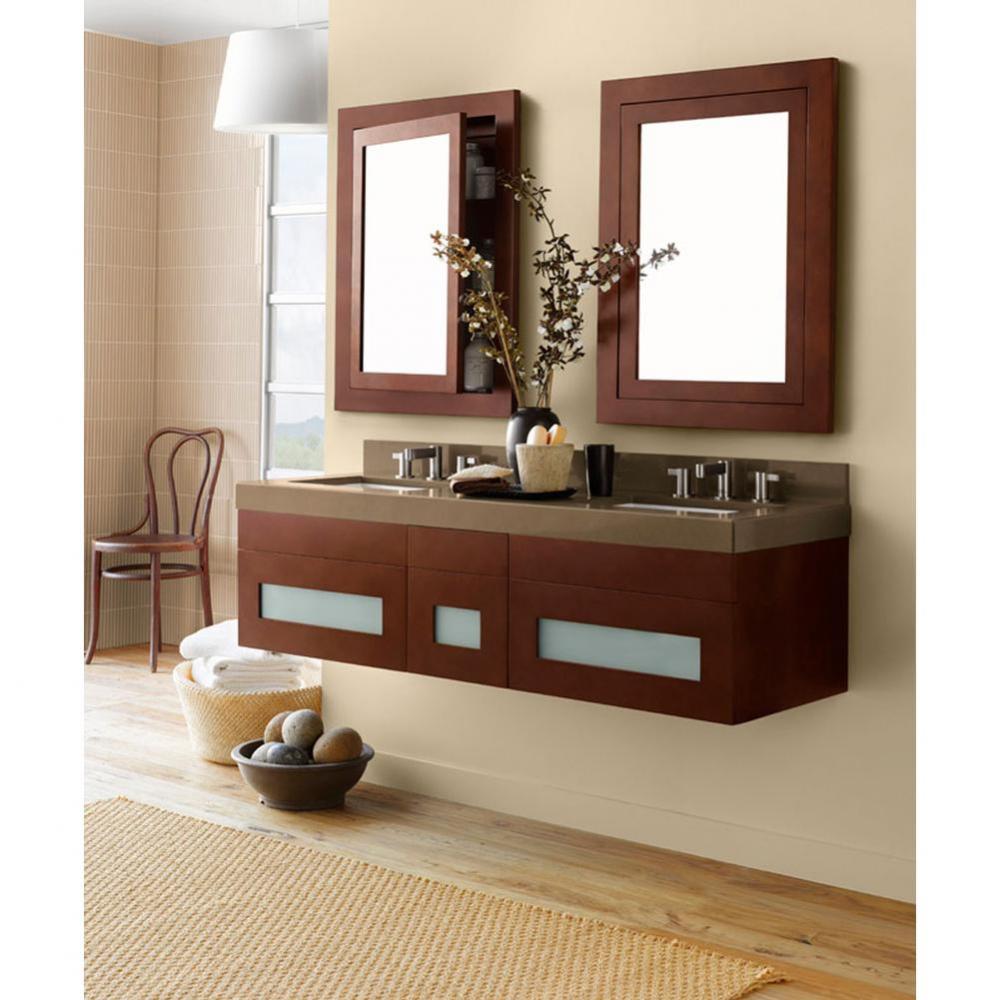 Rebecca 23'' Wall Mount Bathroom Vanity Base Cabinet in Dark Cherry