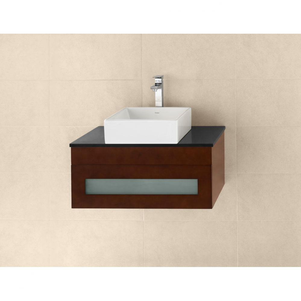 Rebecca 31'' Wall Mount Bathroom Vanity Base Cabinet in Dark Cherry
