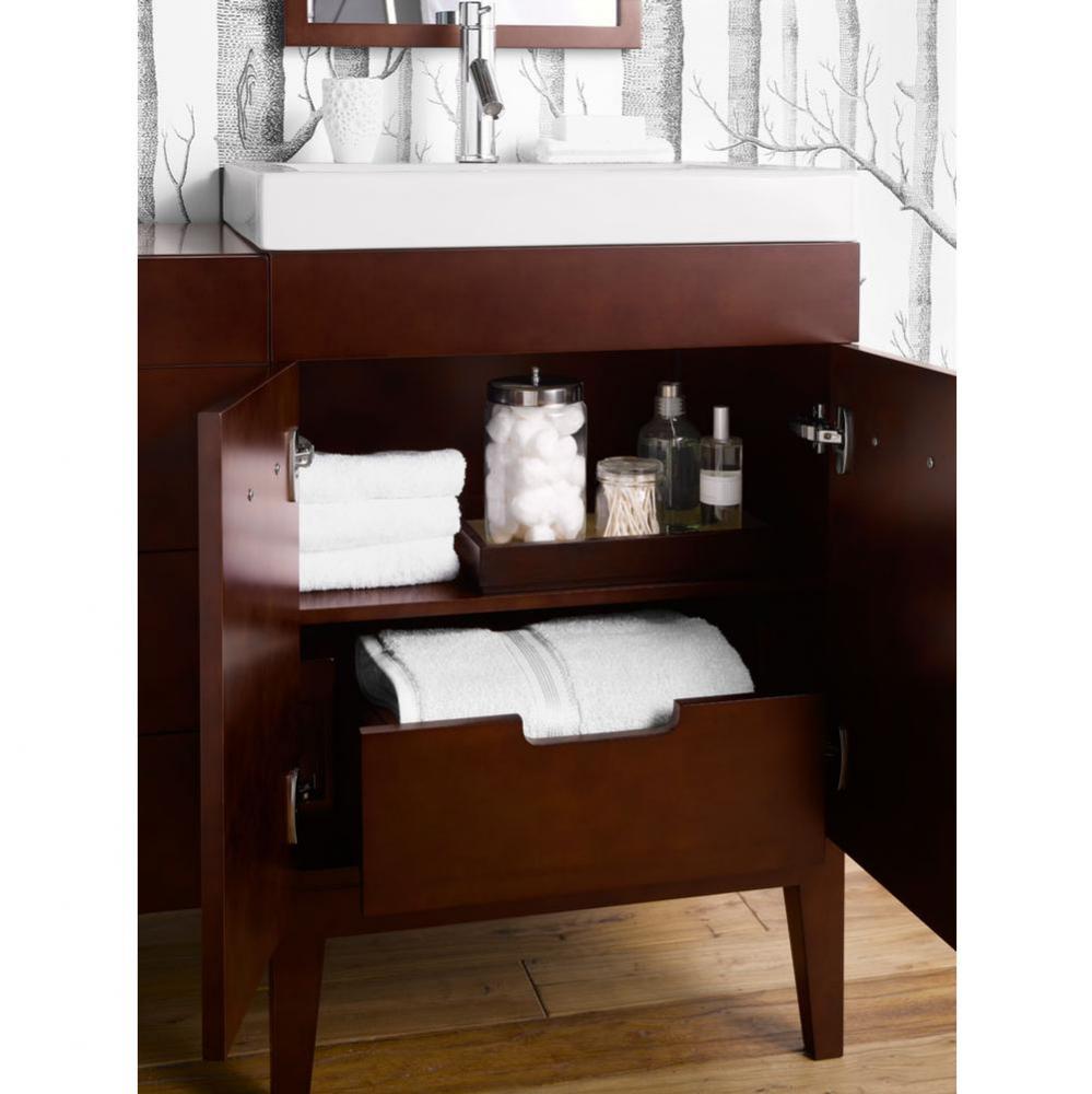 23'' Bella Bathroom Vanity Base Cabinet with Leg in Dark Cherry