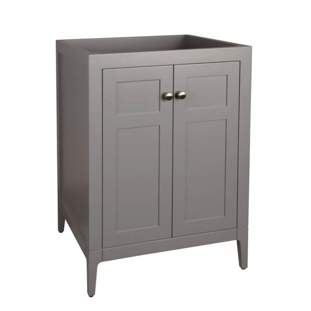 24'' Briella  Bathroom Vanity Cabinet Base with Tapered Leg in Empire Gray