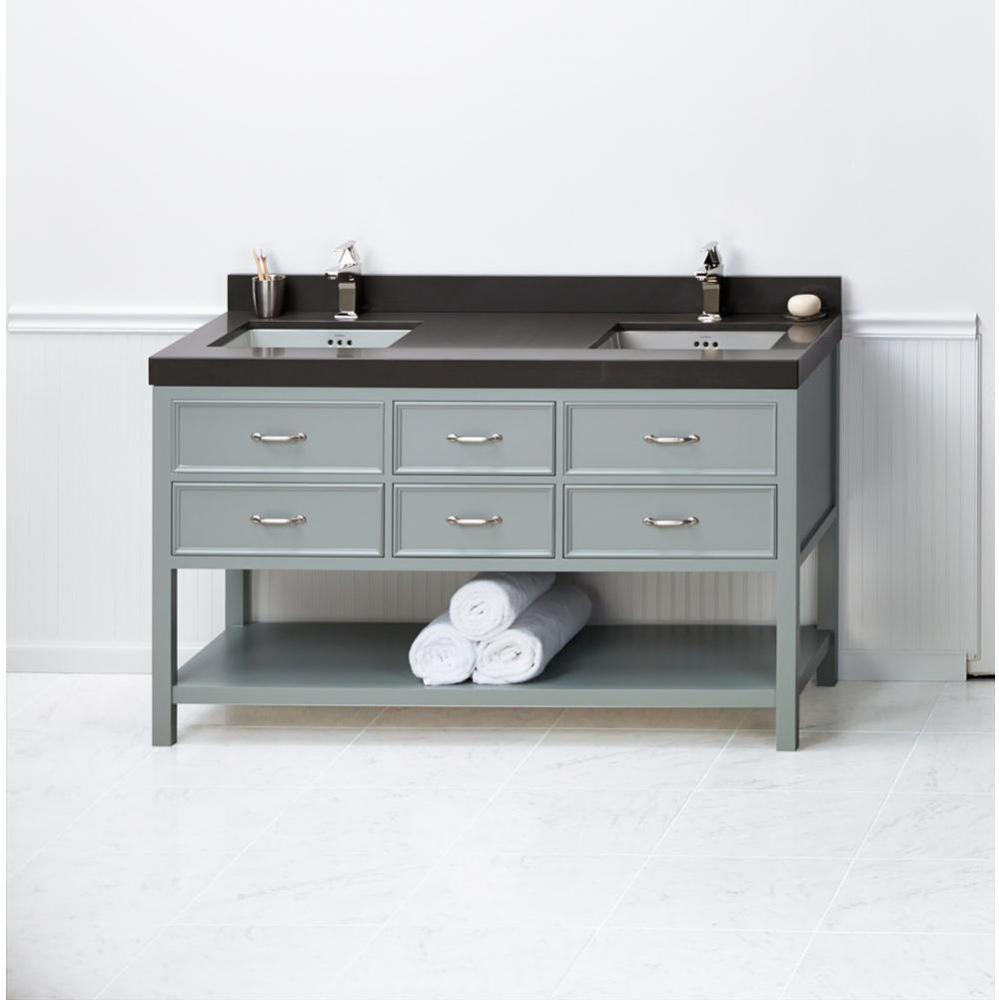 60'' Newcastle Bathroom Vanity Cabinet Base in Ocean Gray