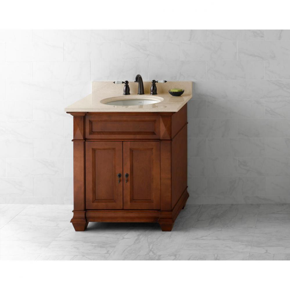 30'' Torino Bathroom Vanity Cabinet Base in Colonial Cherry