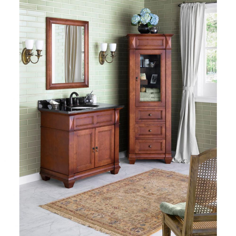 36'' Torino Bathroom Vanity Cabinet Base in Colonial Cherry