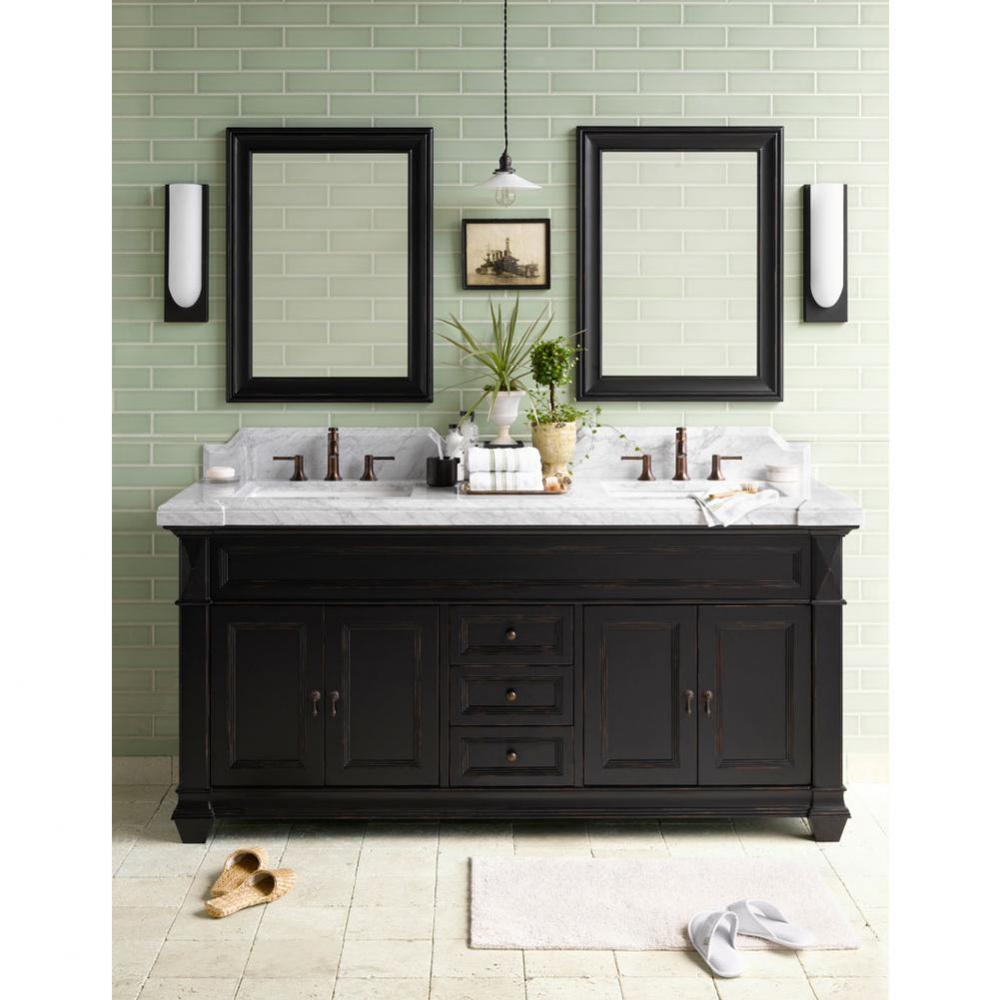 72'' Torino Bathroom Vanity Cabinet Base in Colonial Cherry