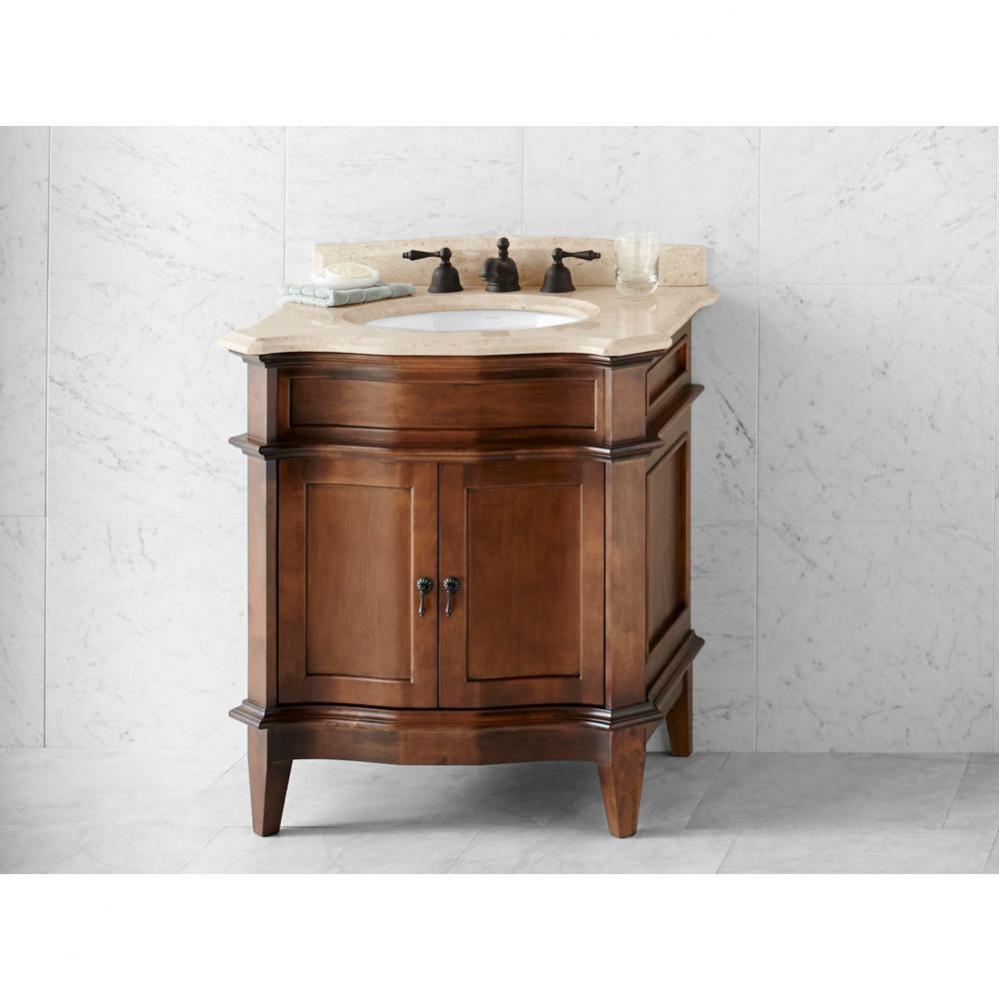 30'' Solerno Bathroom Vanity Cabinet Base in Café Walnut