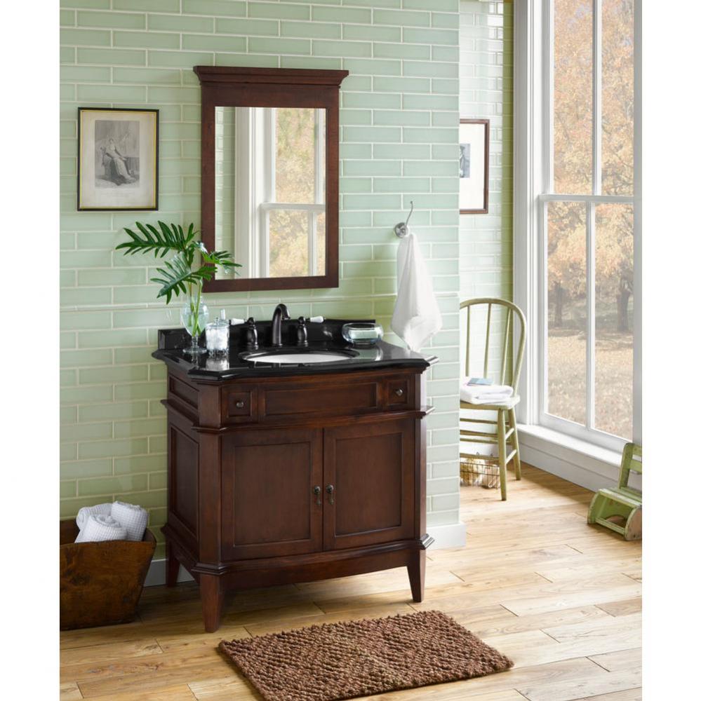36'' Solerno Bathroom Vanity Cabinet Base in Café Walnut