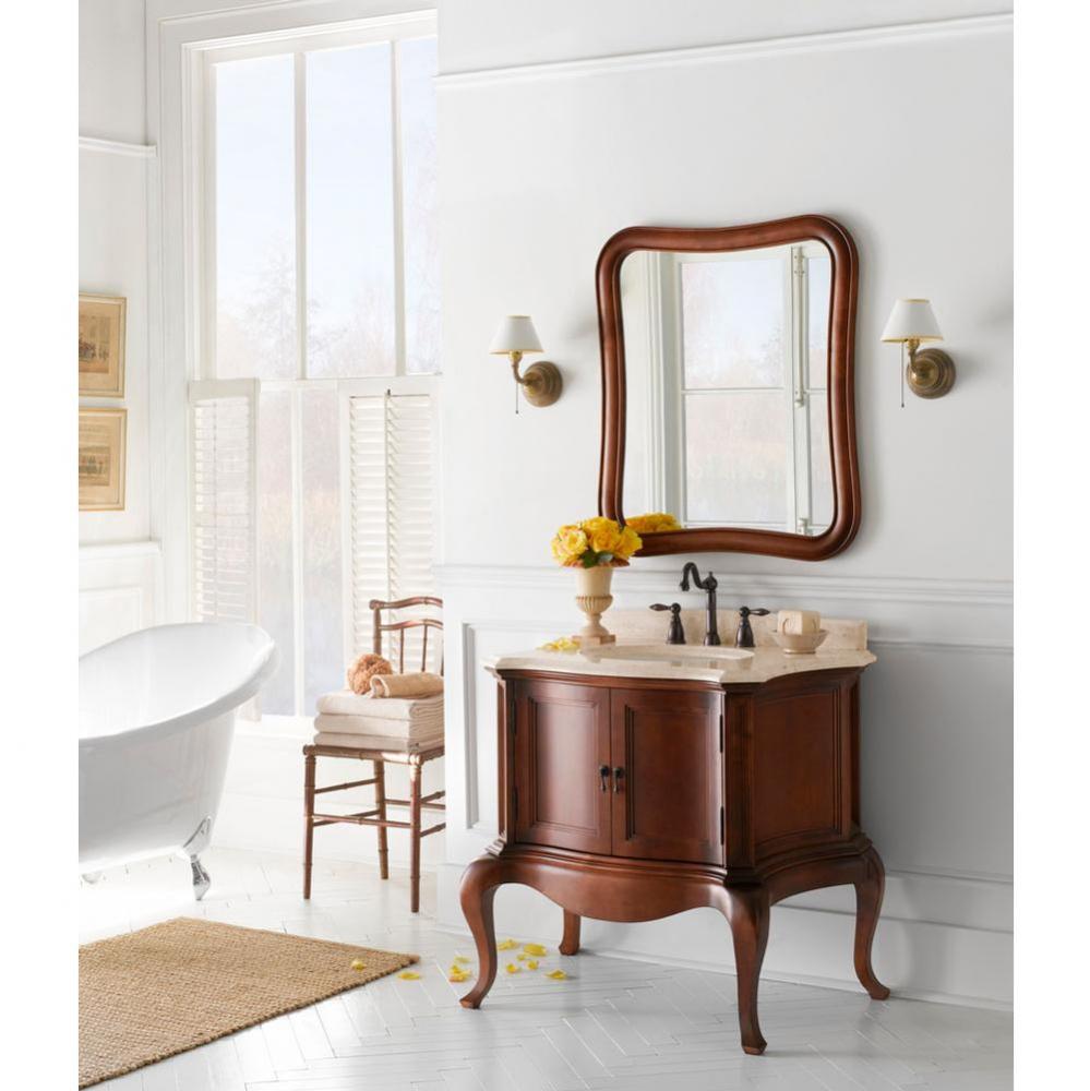 36'' Chardonnay Bathroom Vanity Cabinet Base in Colonial Cherry