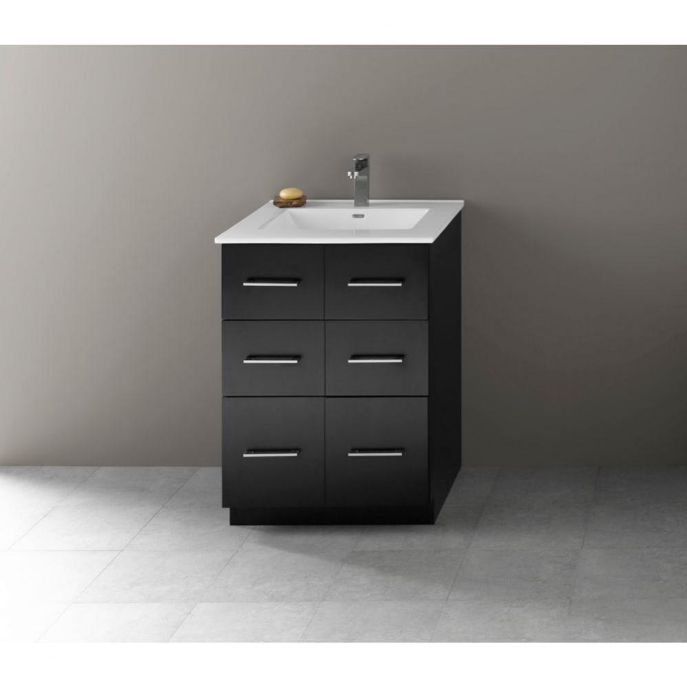 24'' Lassen Eco-Friendly Bathroom Vanity Cabinet Base in Black