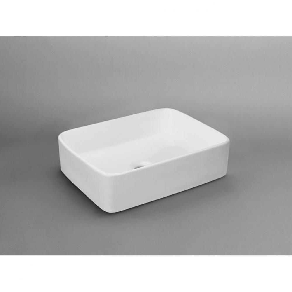 18'' Merit Rectangular Ceramic Vessel Bathroom Sink in White