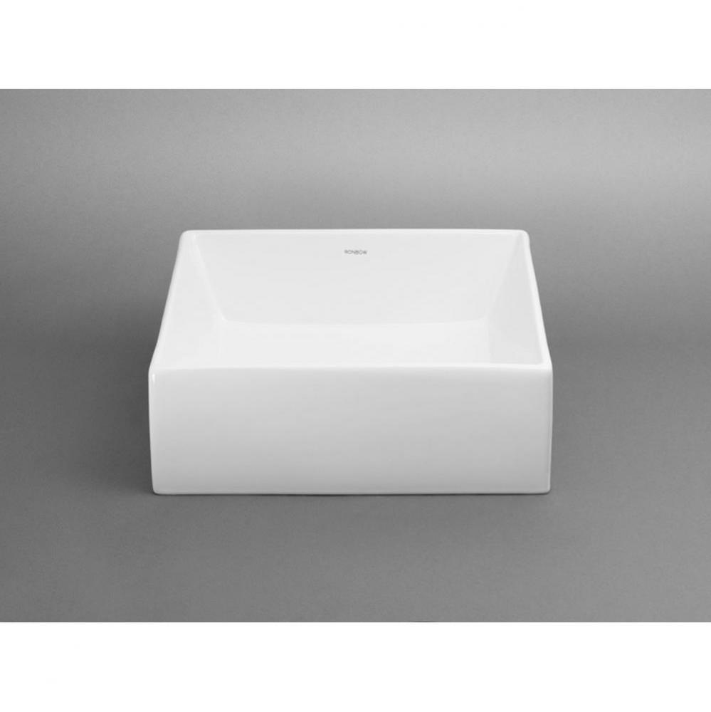 16'' Balance Square Ceramic Vessel Bathroom Sink in White