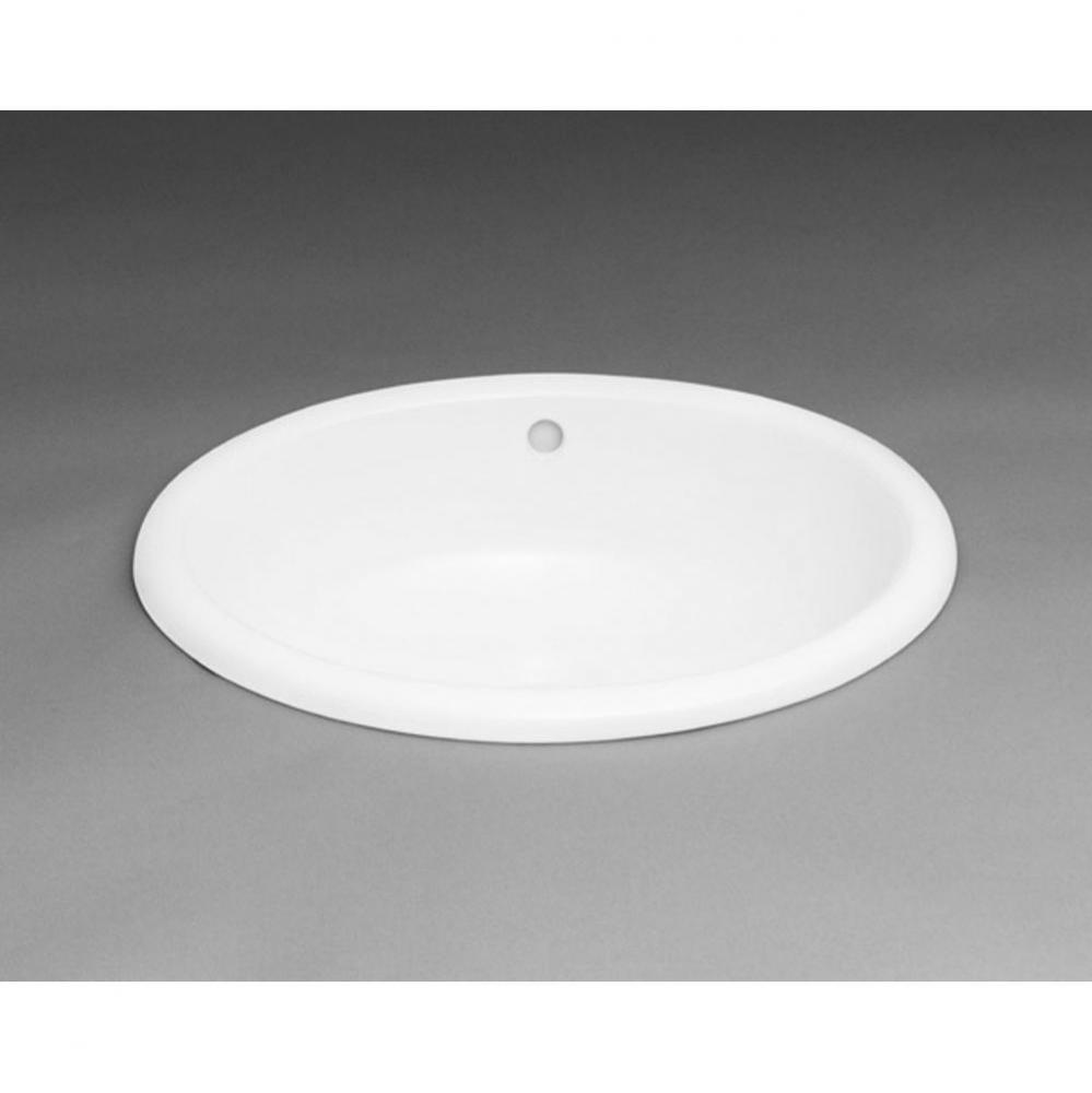 19'' Cirque Oval Ceramic Drop-inBathroom Sink in White
