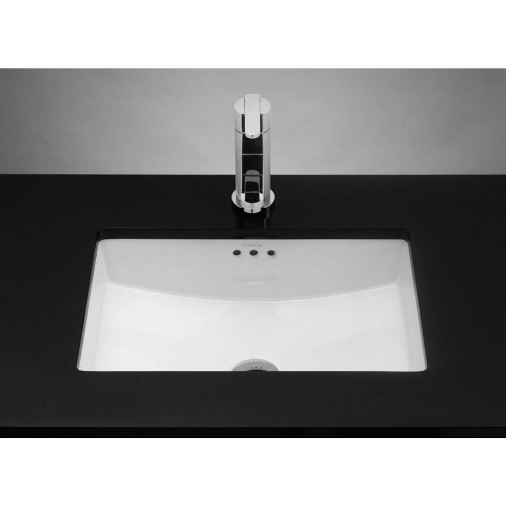 19'' Essence Rectangular Ceramic Undermount Bathroom Sink in White