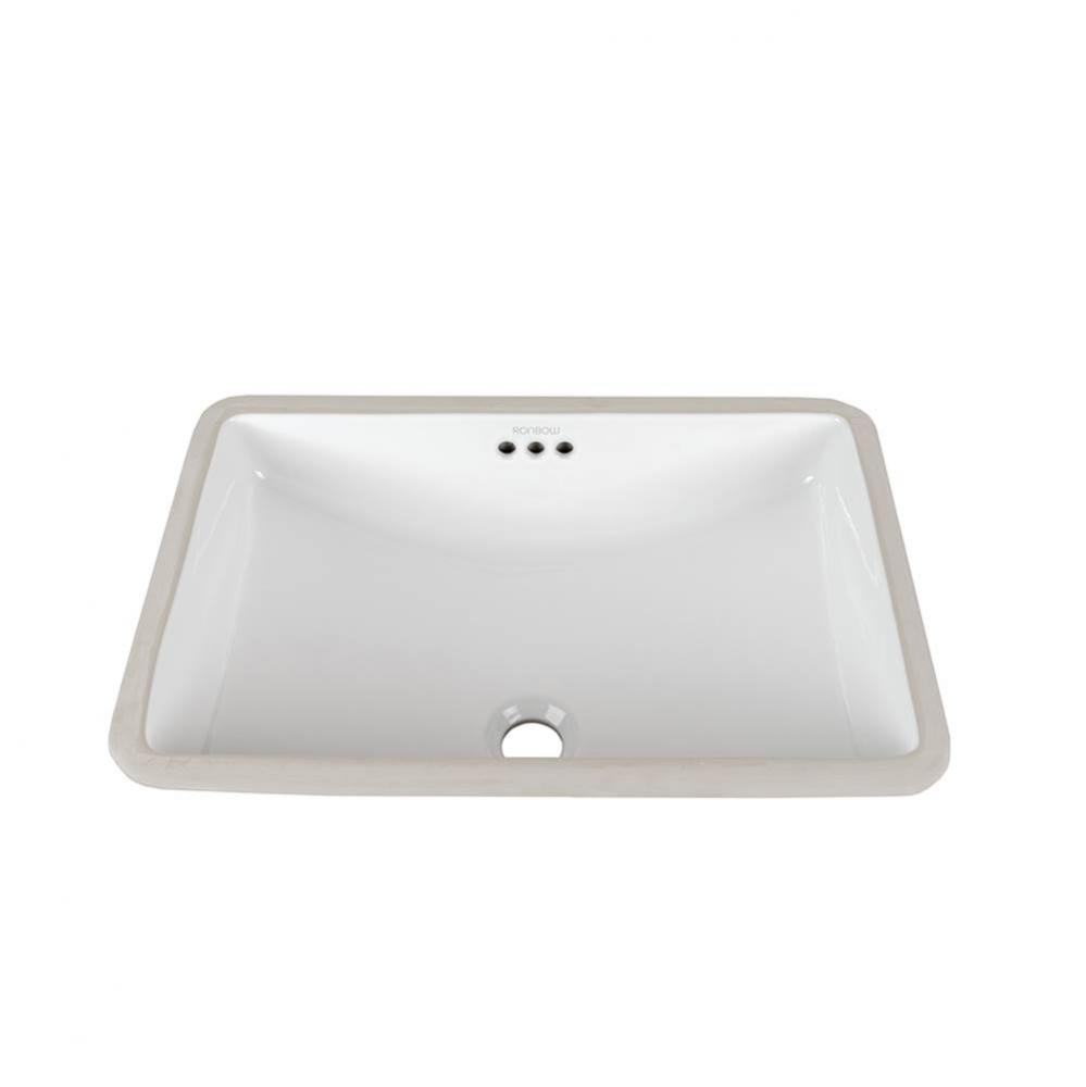 20'' Restyle Rectangular Ceramic Undermount Bathroom Sink in White