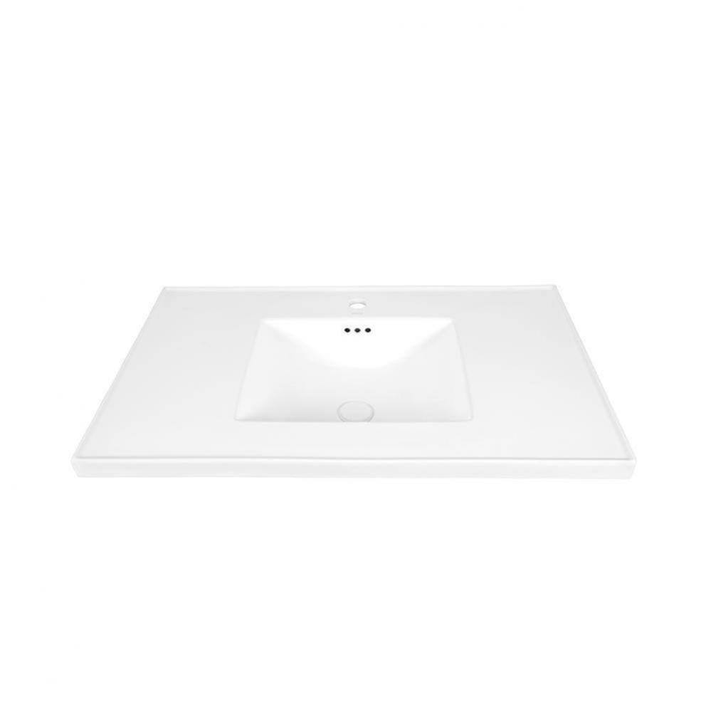 25'' Atrium sinktop in White, single hole