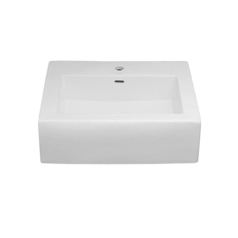 24'' Prominent™  Ceramic Sinktop with Single Faucet Hole in White