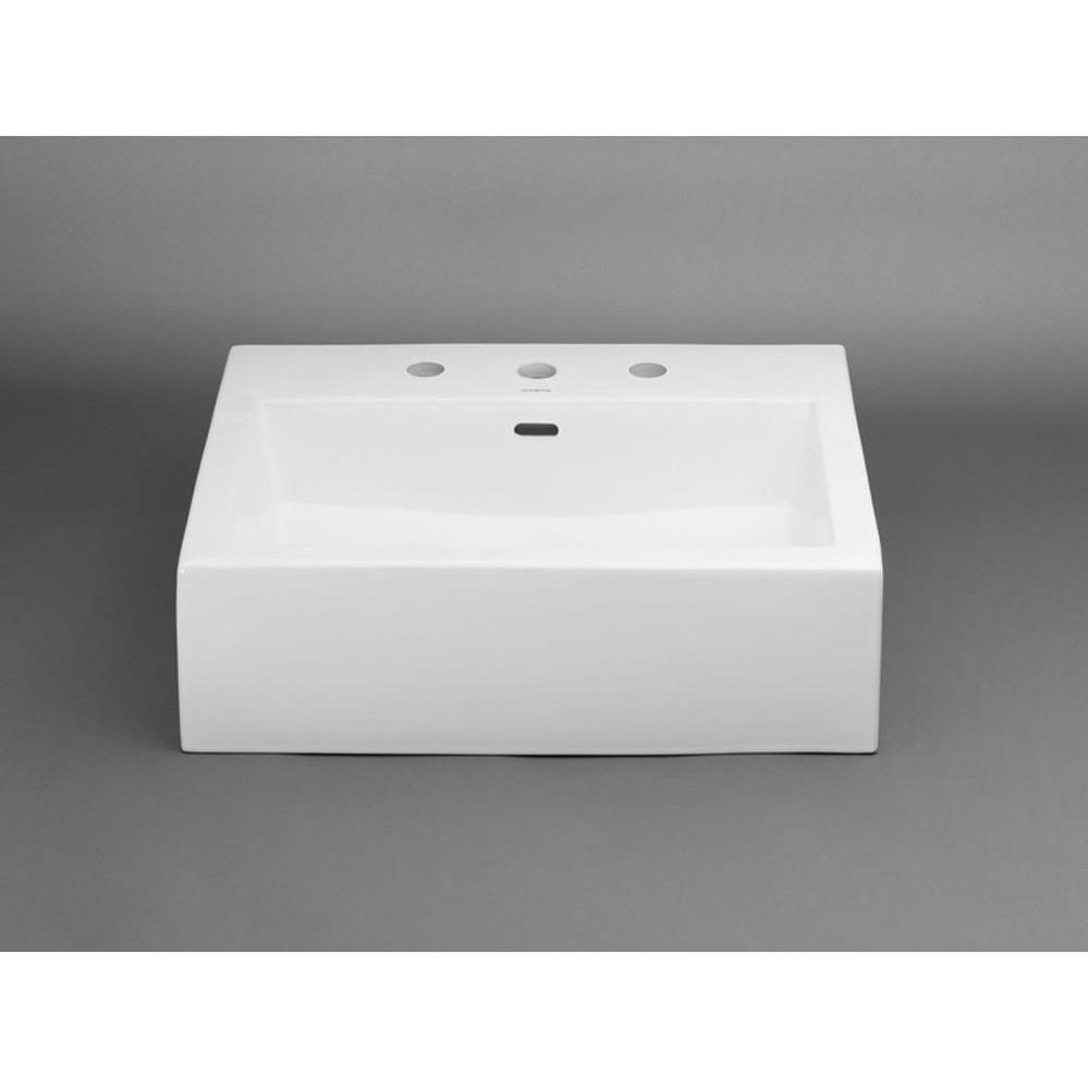 24'' Prominent™ Ceramic Sinktop with 8'' Widespread Faucet Hole in White