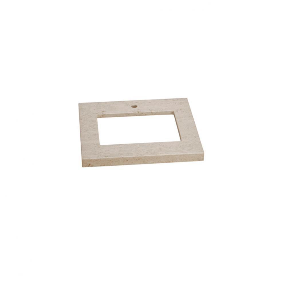 25'' x 22'' WideAppeal™ Marble Vanity Top in Cream Beige - 2'' Thi