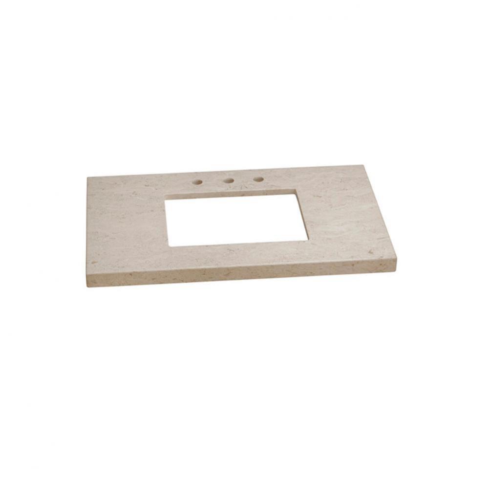 37'' x 22'' WideAppeal™ Marble Vanity Top in Cream Beige - 2'' Thi