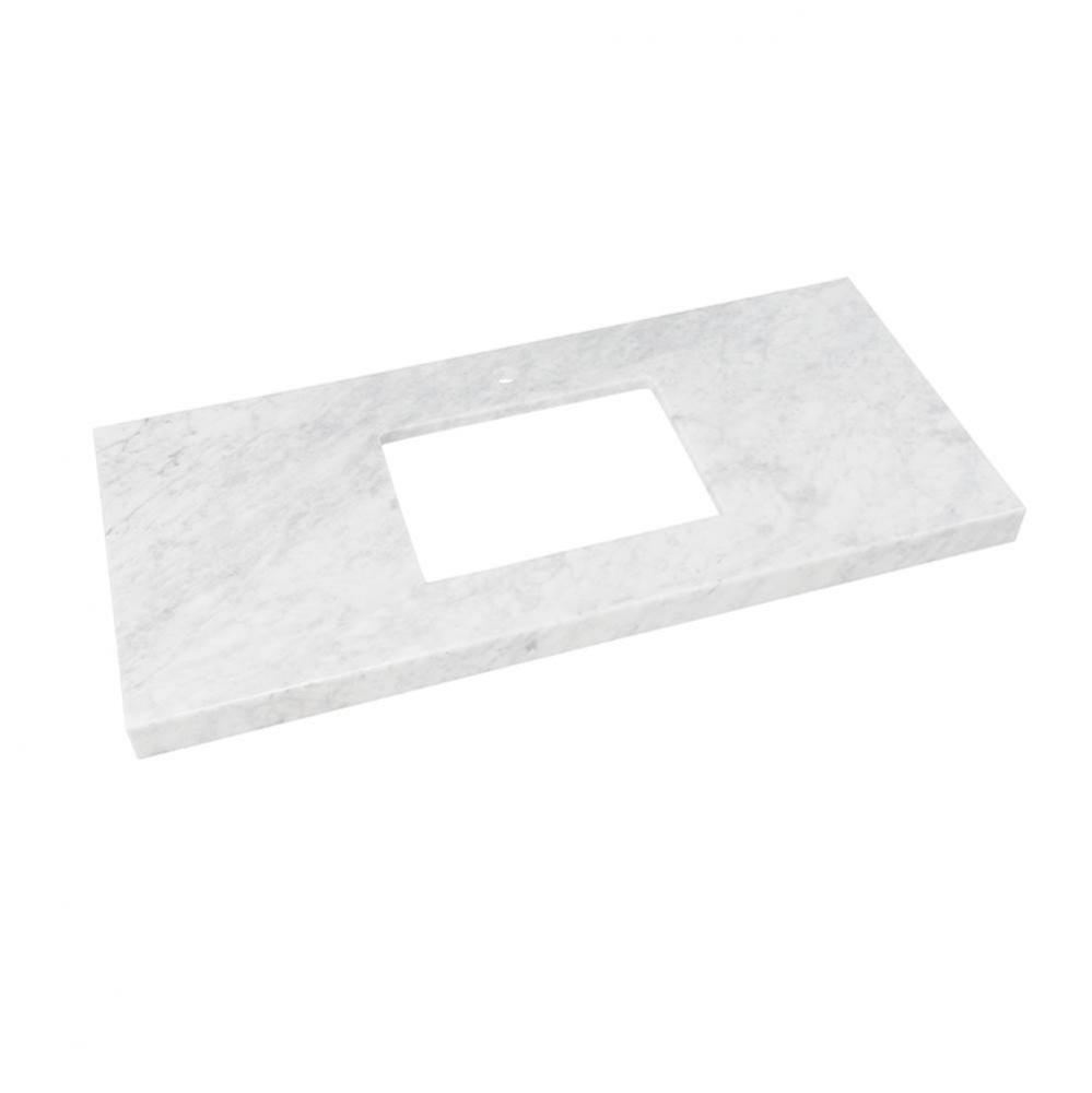 49'' x 22'' WideAppeal™ Marble Vanity Top in Carrara White - 2 3/4'&apo