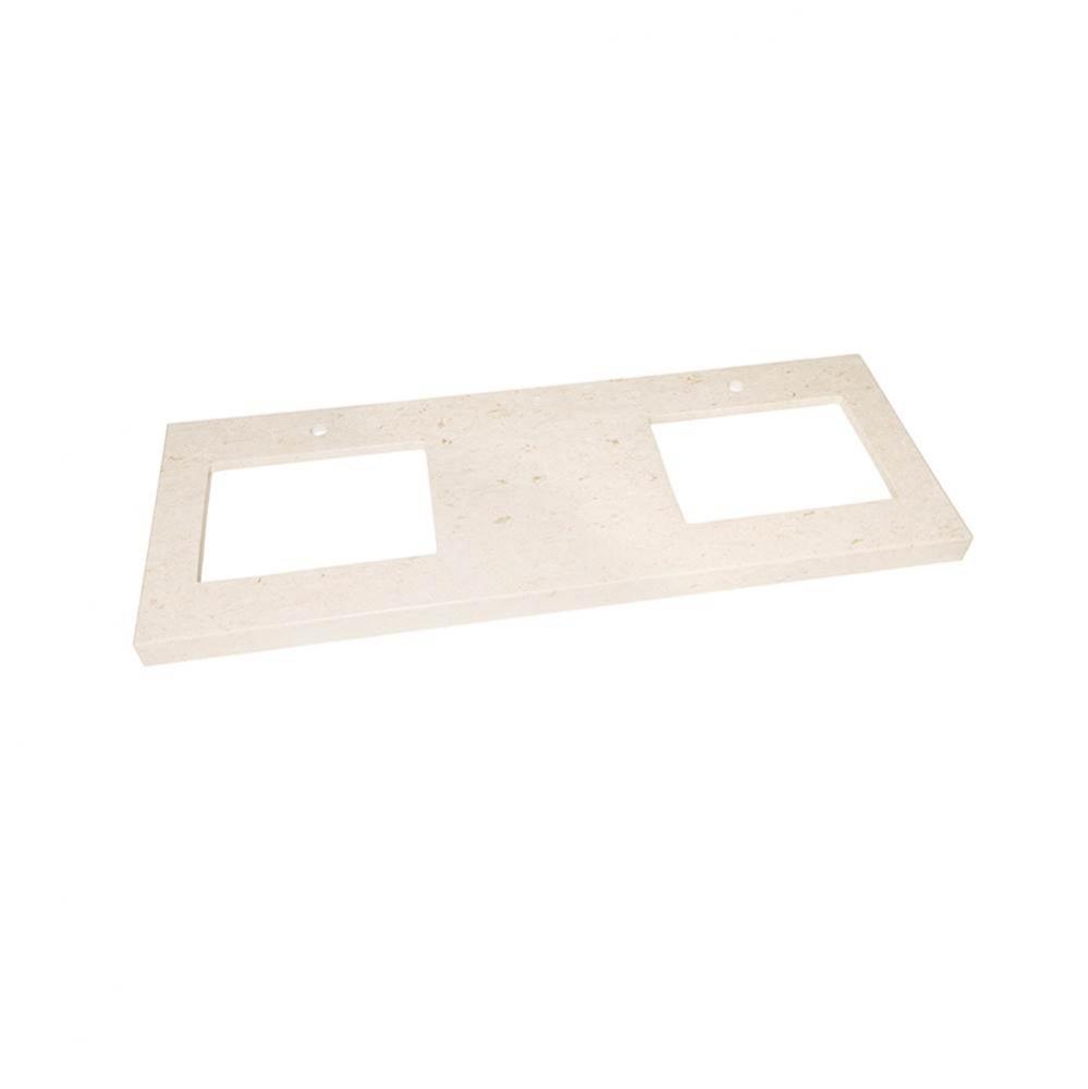 61'' x 22'' WideAppeal™ Marble Vanity Top in Cream Beige - 2 3/4''