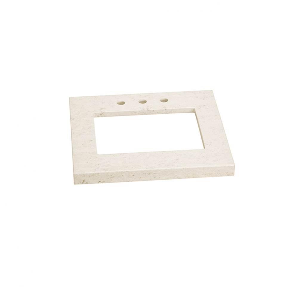 24'' x 19'' WideAppeal™  Marble Vanity Top in Cream Beige - 2'' Th