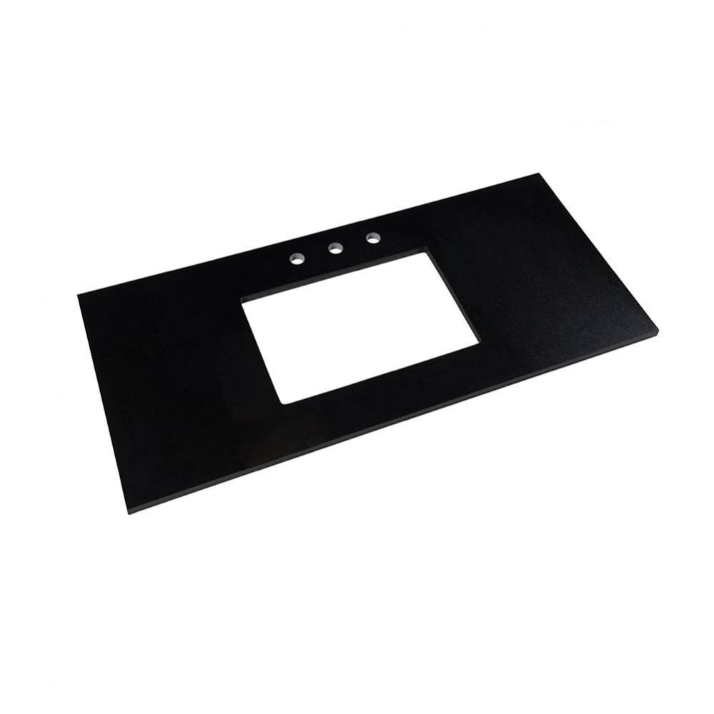 43'' x 22'' TechStone™ Vanity Top in Broad Black - 3/4'' Thick