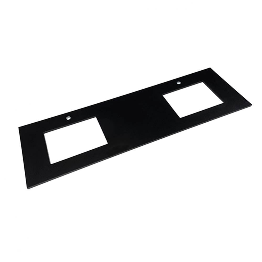 73'' x 22'' TechStone™  Vanity Top in Broad Black - 3/4'' Thick