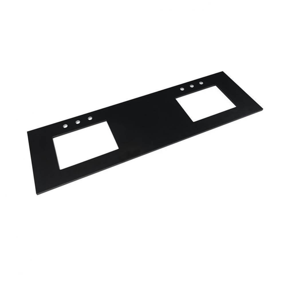 73'' x 22'' TechStone™  Vanity Top in Broad Black - 3/4'' Thick