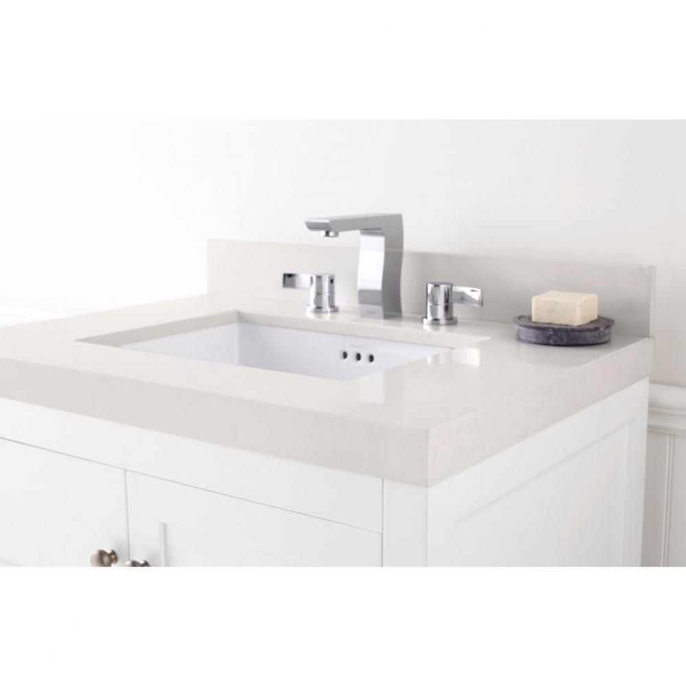 31'' x 22'' TechStone™  WideAppeal™Vanity Top in Solid White - 2'&apo