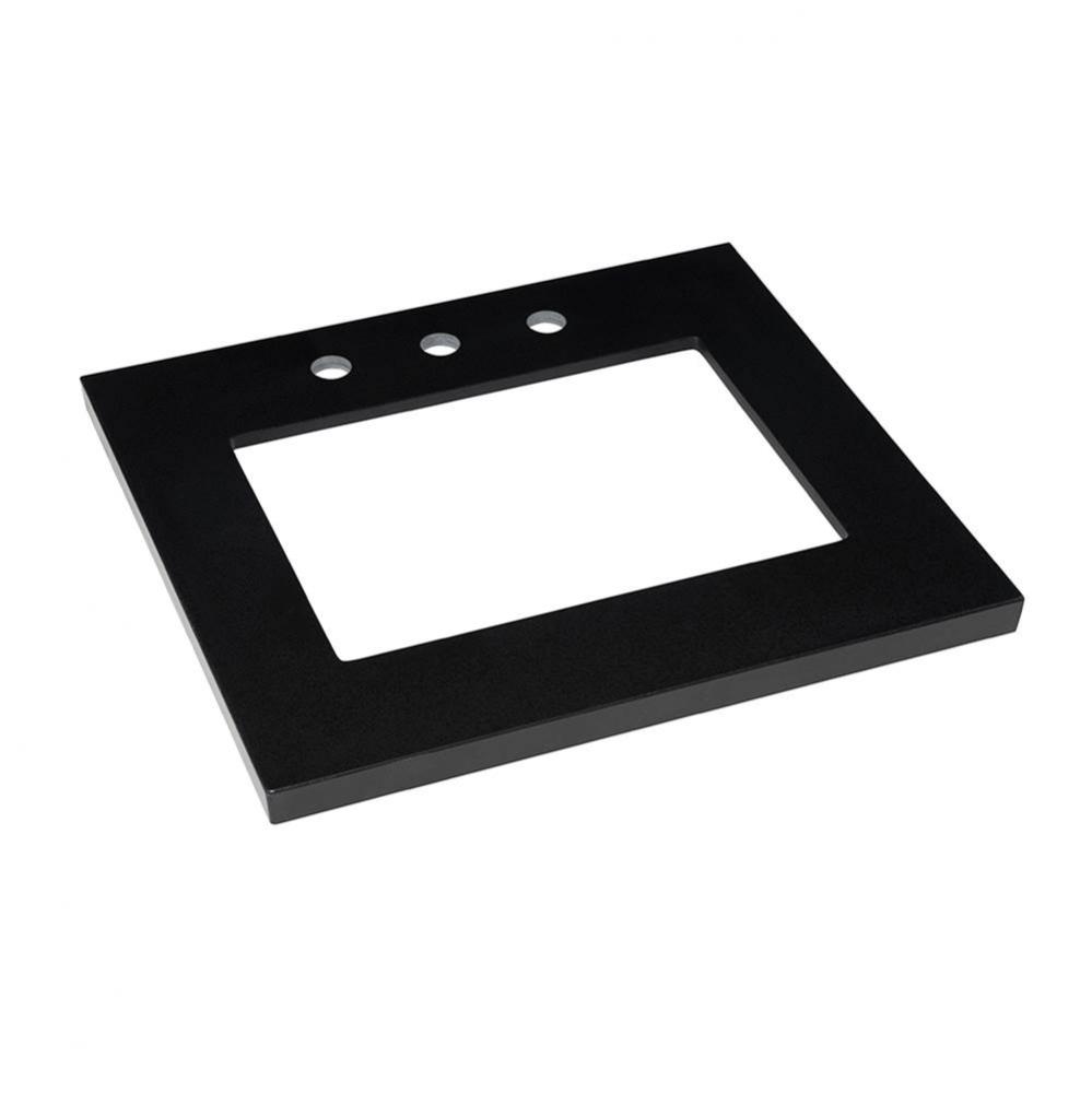 31'' x 22'' TechStone™  WideAppeal™Vanity Top in Broad Black - 2'&apo