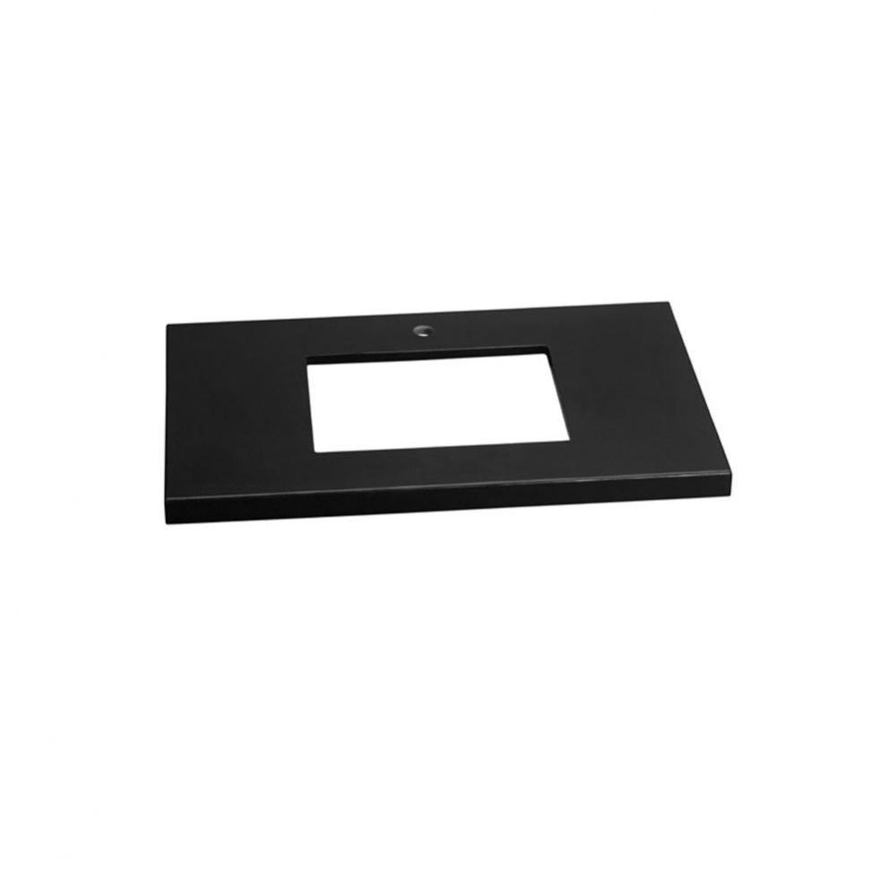 37'' x 22'' TechStone™  WideAppeal™Vanity Top in Broad Black - 2'&apo