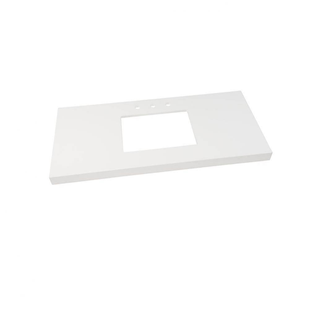 49'' x 22'' TechStone™  WideAppeal™Vanity Top in Solid White - 2 3/4'